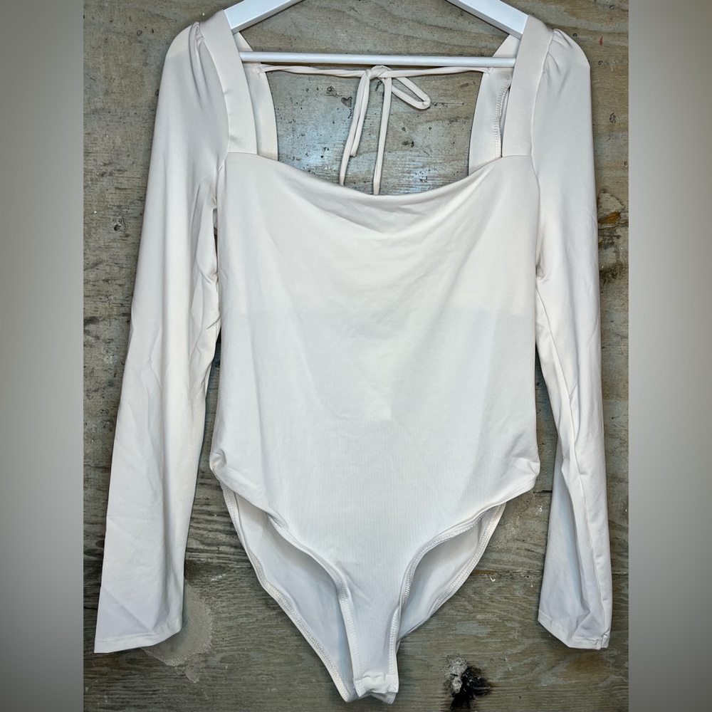Topshop brand Square Neck Bodysuit, Size 12, NWT